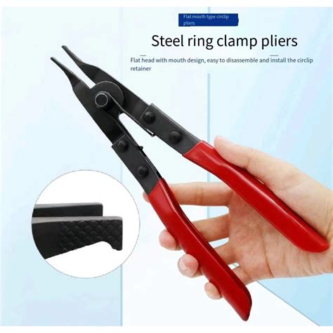 Flat Mouth Steel Ring Circlip Pliers Flat Head With Mouth Design