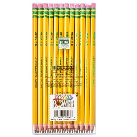 Ticonderoga Number 2 Classic Yellow Pencil, Wood Cased Graphite Pencils ...