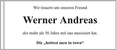 Werner Andreas Nachruf Nordsee Zeitung