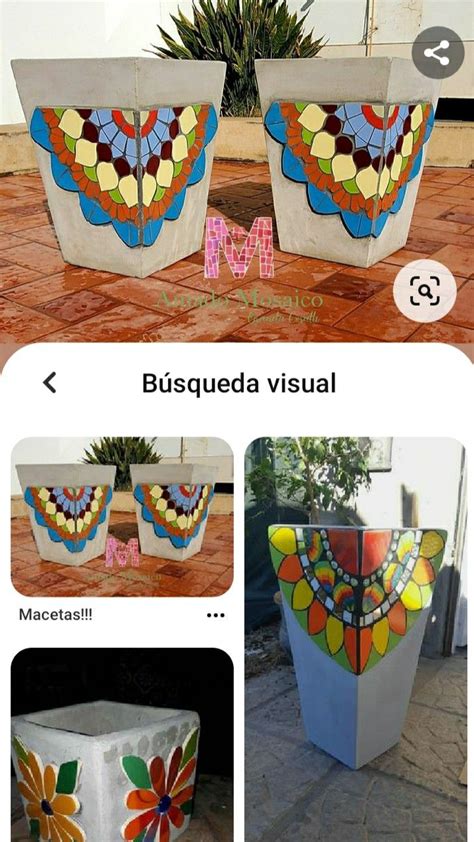 Pin De Taller Mosaico Flor Vergari En Macetas Macetas Pintadas