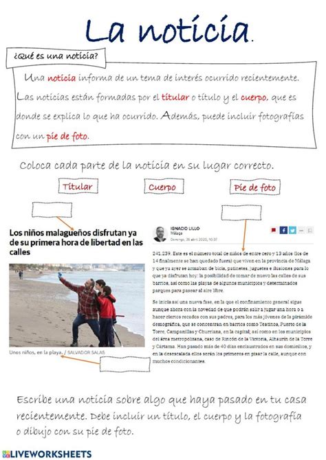 Ejercicio Online De La Noticia Para Segundo De Primaria Puedes Hacer