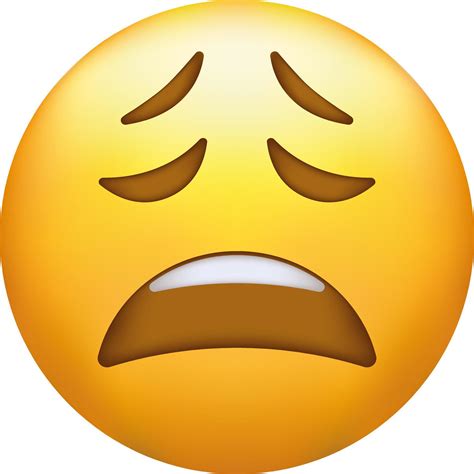 Exhausted Emoji Tired Emoticon Yellow Face With Closed Eyes