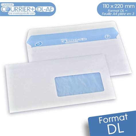 Enveloppes blanches DL avec FENÊTRE gamme Courrier DL AF