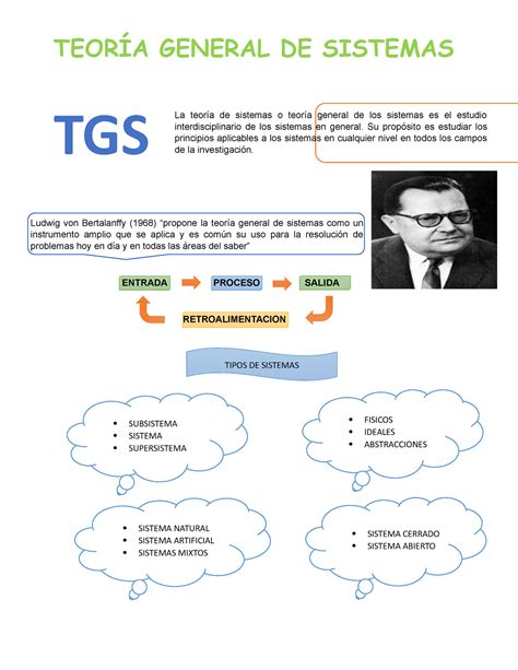 Infografía Sobre La Teoría General De Sistemas TeorÍa General De Sistemas La Teoría De