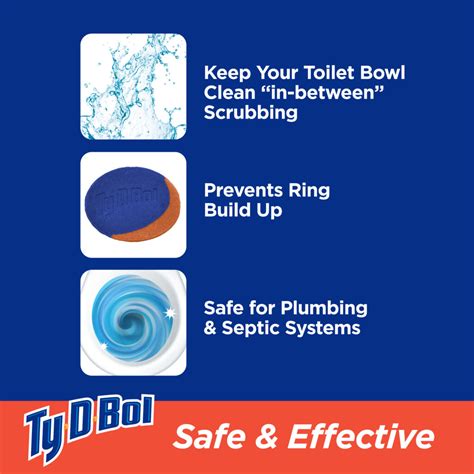 Ty⬝d⬝bol Stain Away Toilet Ring Preventer Tablet Ty⬝d⬝bol Toilet Bowl Cleaner