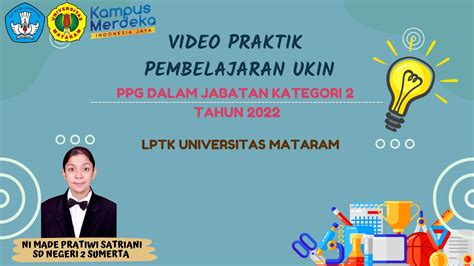 Video Praktik Pembelajaran Ukin Ppg Daljab Kategori Tahun Ni