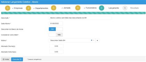 Como cadastrar um abono de forma coletiva para que não gere falta mas