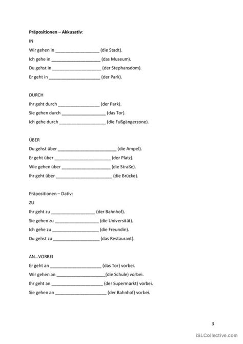 Akkusativ Und Dati Deutsch Daf Arbeitsbl Tter Pdf Doc