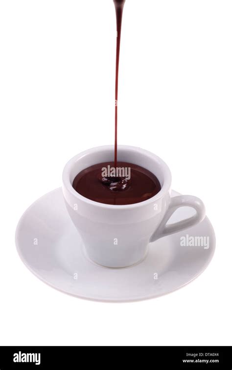 Cup Of Hot Chocolate Isolated On White Background Stock Photo Alamy