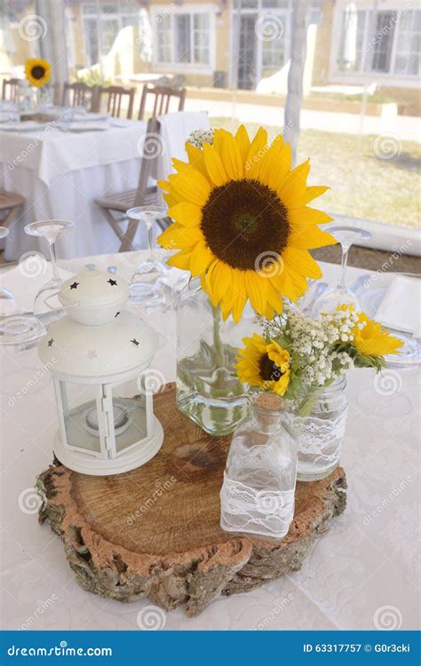 Wedding Centerpieces Mason Jars Sunflowers