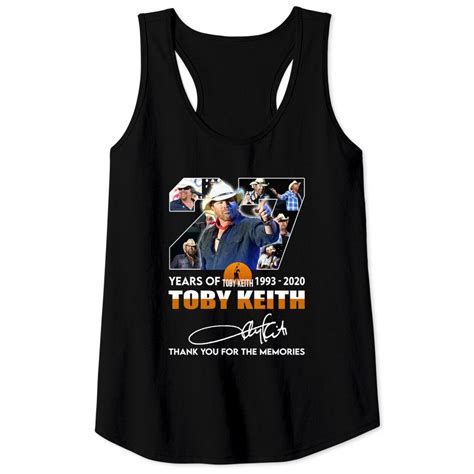 Toby Keith 1993-2022 Toby Keith Thank You The Memories Tank Tops sold ...