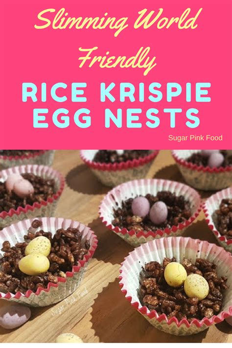 Rice Krispie Egg Nests Slimming World Sugar Pink Food