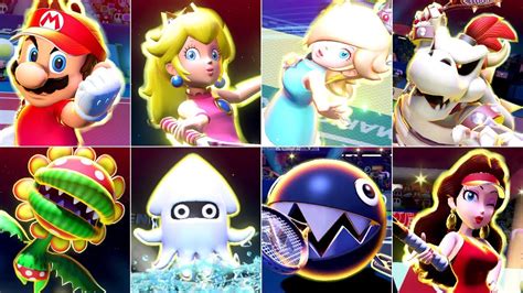 Mario Tennis Aces All Special Shots And Kos Dlc Included Youtube