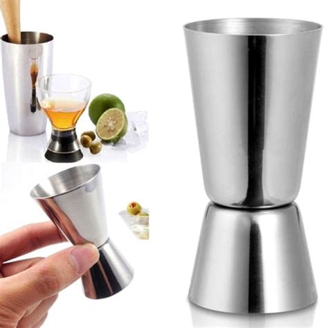 1pcs 25 50ml Stainless Steel Bar Wine Cocktail Shaker Jigger Single Double Shot Drink Mixer Wine