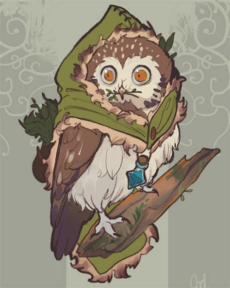 Inka Schulz On Instagram Druid Owl Is Ready To Accompany You In Your