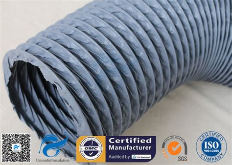 Mm Grey Pvc Coated Fiber Glass Hose Fiberglass Flexible Air Ducting