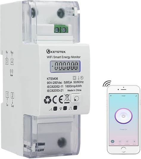 Ketotek Wifi Compteur D Nergie Monophas Rail Din Compteur Lectrique