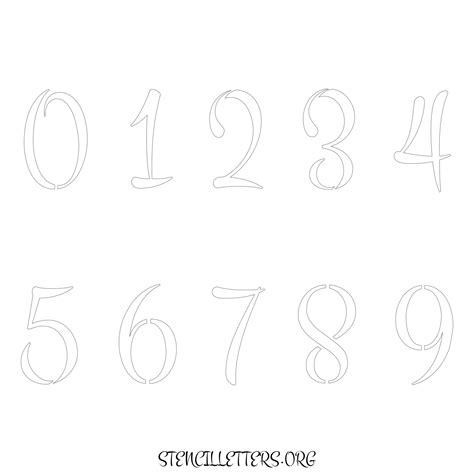 Free Printable Numbers Stencils Design Style 8 Elegant Stencil