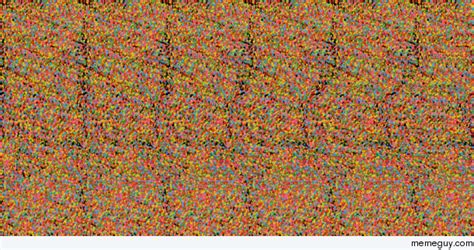 A Magic Eye Animated  Meme Guy