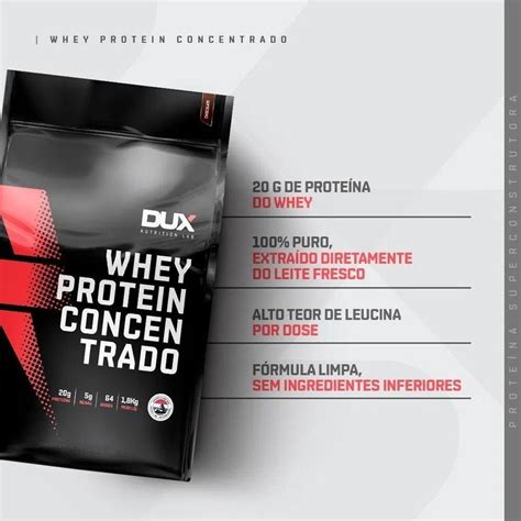 Whey Protein Concentrado 1 8kg Chocolate Dux Nutrition N A Netshoes