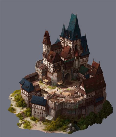 Artstation Medieval Castle Concept Art