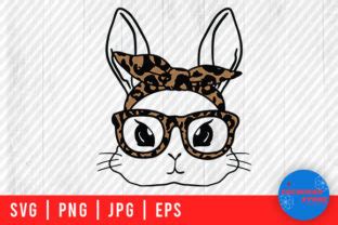 Easter Bunny Face Leopard Bandana Svg Graphic By Cocoon Store