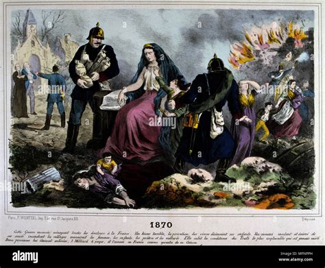 Franco Prussian War 1870 1871 Allegory Of The Defeat Destruction And