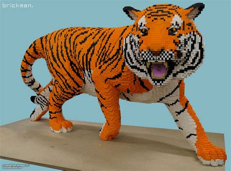 Lego Dreamworld Tiger Front Lego Animals Lego Sculptures Amazing