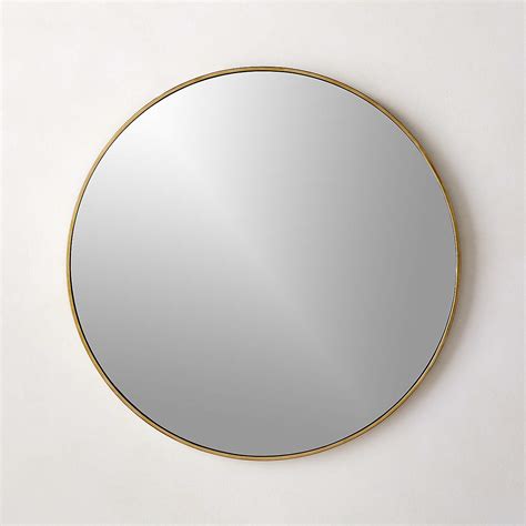 Rafe Round Polished Brass And Ivory Shagreen Wall Mirror Reviews