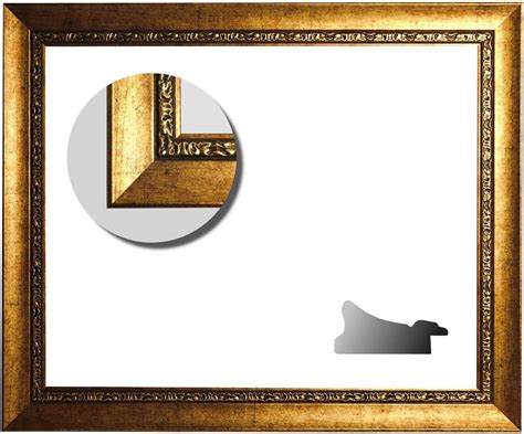 Cornice Barocca Decorata Oro Serie 370 Cornice Intercambiabile 70 X