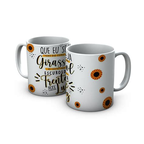 Caneca Personalizada Girassol Shopee Brasil