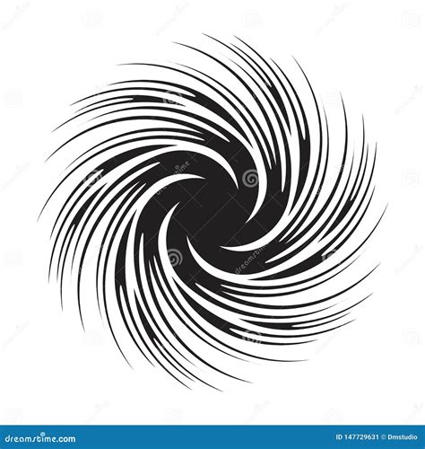 Vector Set Of Radial Spiral Bursts Cartoondealer