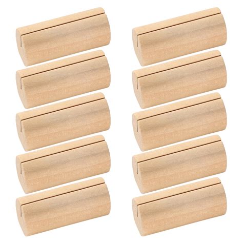 STOBOK 10 Pcs Business Holder Wooden Cylindrical Shaped Photo Stand