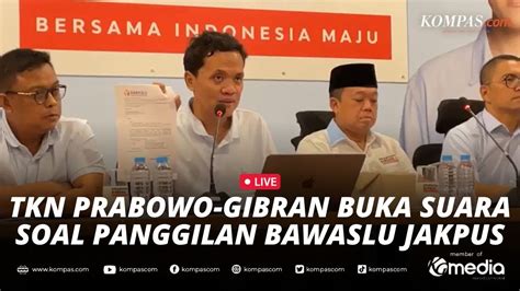 Live Tim Hukum Tkn Prabowo Gibran Buka Suara Soal Surat Panggilan