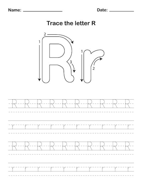 Traza La Letra R Vector Premium