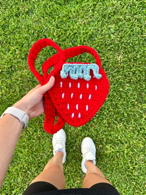 CROCHET STRAWBERRY Bag PATTERN Amigurumi Bag Diy Handbag Etsy