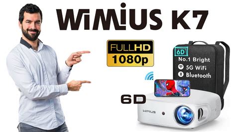 Wimius K7 Full Size 6D HD 1080p Projector Review YouTube