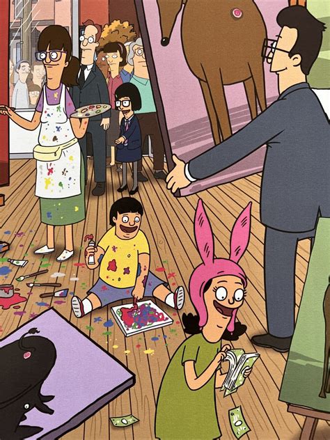 Butt Paintings Bobs Burgers X Fine Art Signed Print Rare Louise