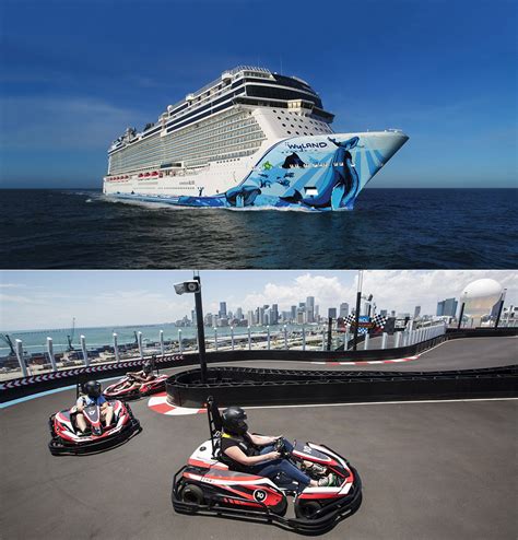 Norwegian Bliss Cruise Ship Has A Real Go Kart Track Heres A First