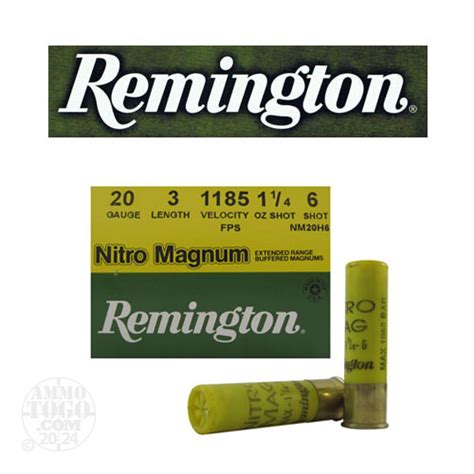 20 Gauge 6 Shot Ammo For Sale By Remington 25 Rounds