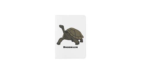 Galapagos Land Tortoise Illustration Passport Holder Zazzle