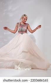 Sexy Blonde Woman Posing White Background Stock Photo Shutterstock