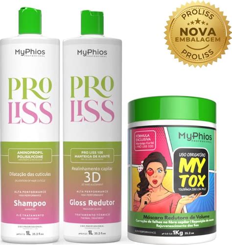 Kit Realinhamento Proliss D L Redutor De Volume Mytox Kg Myphios