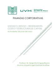 A6 MAMM Pdf FINANZAS CORPORATIVAS UNIDAD 5 RIESGO RENDIMIENTO