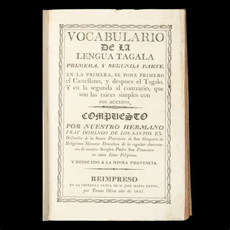 Vocabulario de la lengua Tagala : primera, y segunda parte. by de los ...