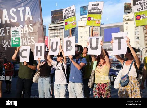 Buenos Aires, Argentina; March 3, 2023: Global Climate Strike. Young ...