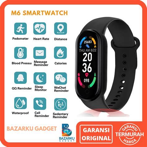 Jual Smartwatch M6 Smart Bracelet M6 Smartband M6 Smartwatch Jam