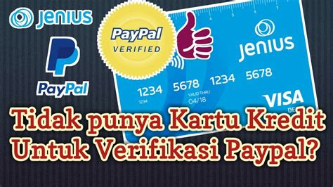 Verifikasi Paypal Tanpa Kartu Kredit Jenius X Card YouTube