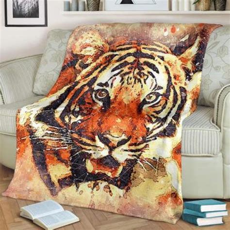 Tiger Blanket Tiger Throw Blanket Tiger Fleece Blanket Etsy