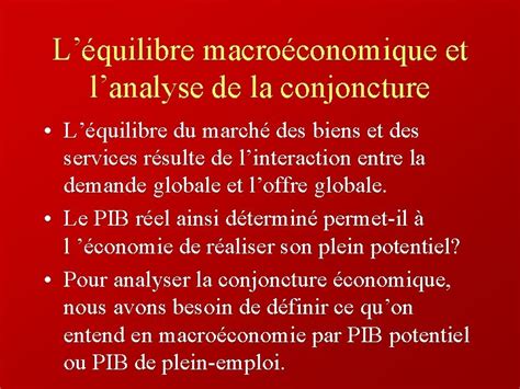 Analyse De La Conjoncture Conomique Copyright Cole Des